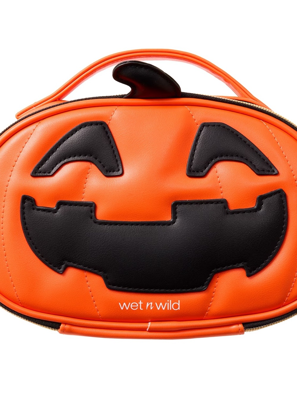 wet n wild Orange and Black Jack-O'-Lantern pumpkin Cosmetic Bag